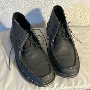 Men’s black leather shoes